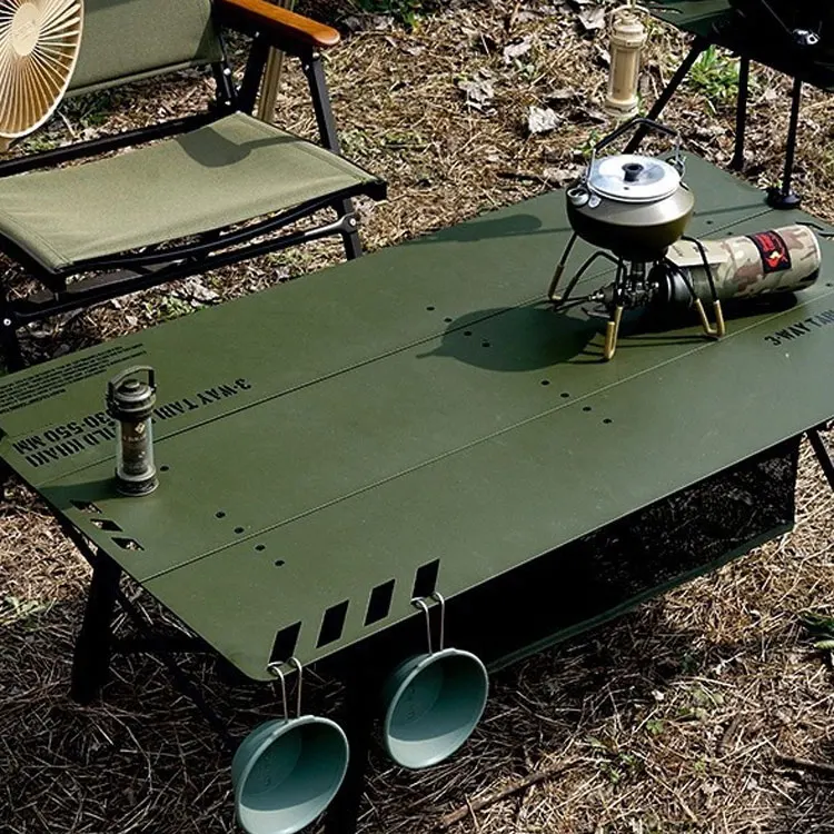 Factory Outdoor Camping Tactical Table Detachable Three Piece Table Ultra Lightweight And Portable Aluminum Alloy Folding Table