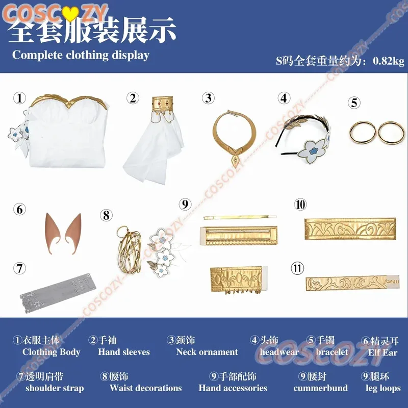 2025 22 Tribios Cosplay disfraz peluca Honkai Star Rail vestido Santa Maiden de Janusopolis Amphoreus fiesta de Halloween uniforme de mujer Pr