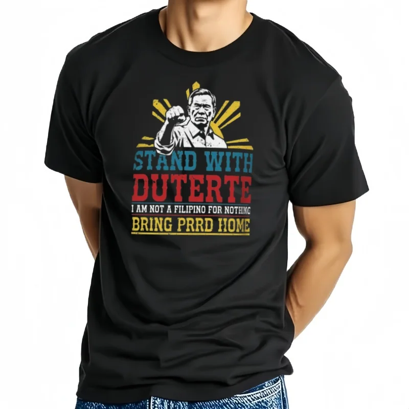 Estoy para PRRD camiseta Retro DU30 Digong Duterte partidario regalo camiseta Casual 100% algodón suave Unisex