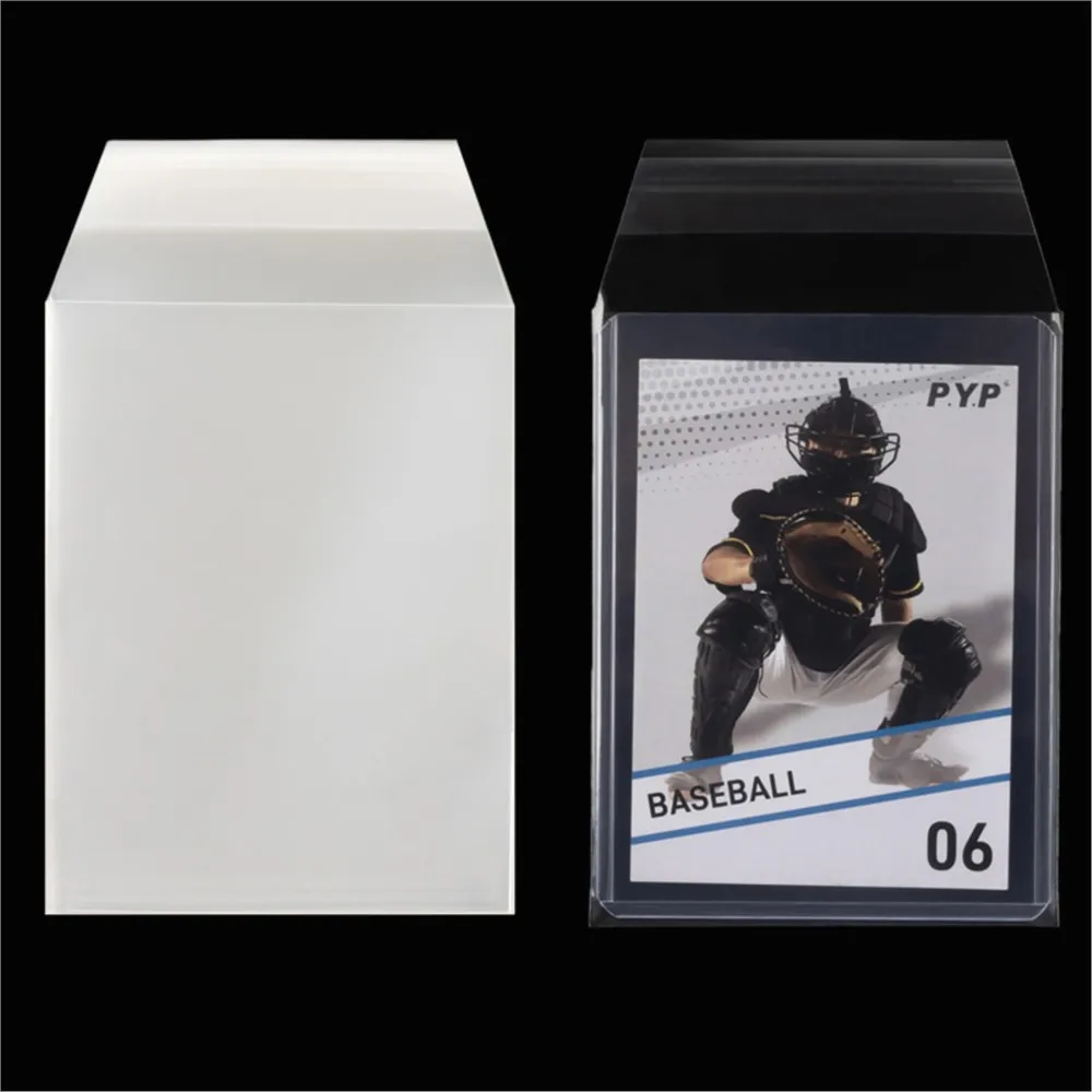100-500PCS Card Sleeves Protective Film Magnetic For 35PT-100PT Card Holder Waterproof Protector Hard Plastic Clear Game Photo