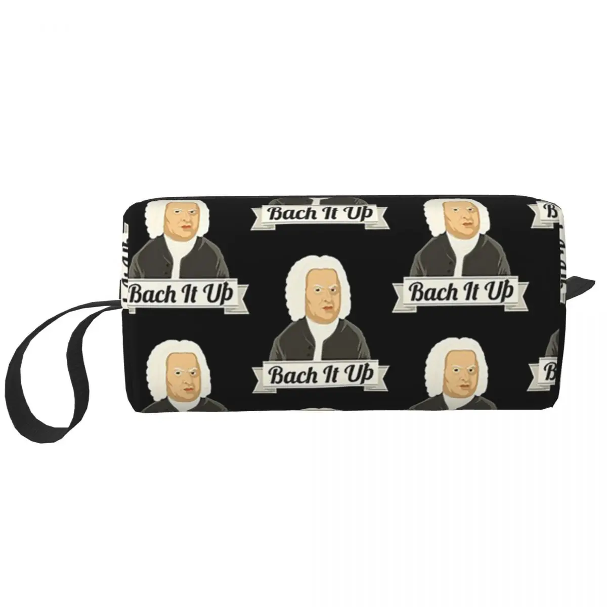 Bach It Up Johann Sebastian Bach Composer Makeup Bag Cosmetic Dopp Kit Toiletry Cosmetic Bag for Women Beauty Travel Pencil Case