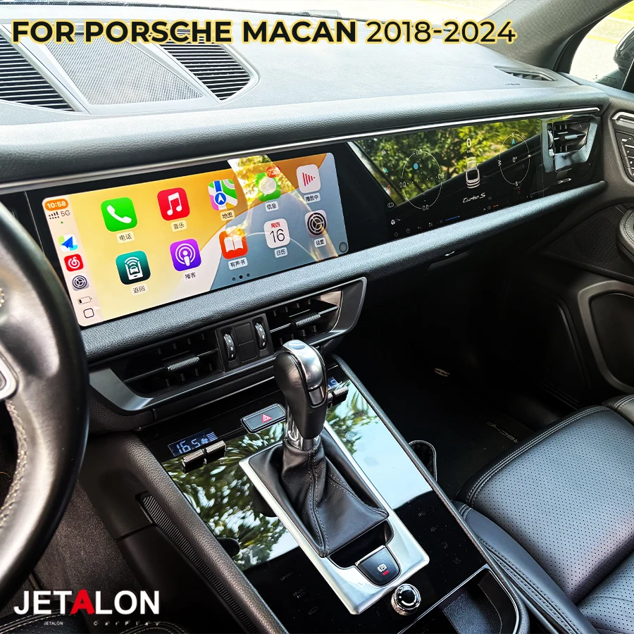 For Porsche Macan 2018-2024 12.3+12.3 Screen Android15 Car Carplay Multimedia Video Player Wifi GPS Navi Radio 4G Build-in 360
