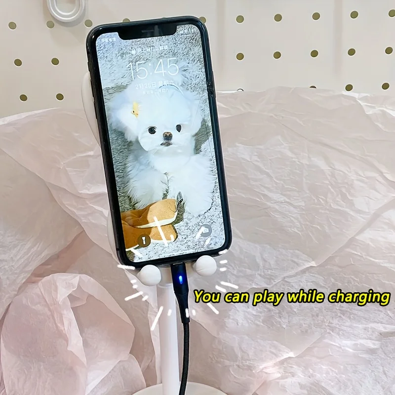 Cell Phone Stand Cute Cartoon Bunny Desktop Mobile Phone Holder Universal Adjustable Telescopic Lifting Lazy Bracket