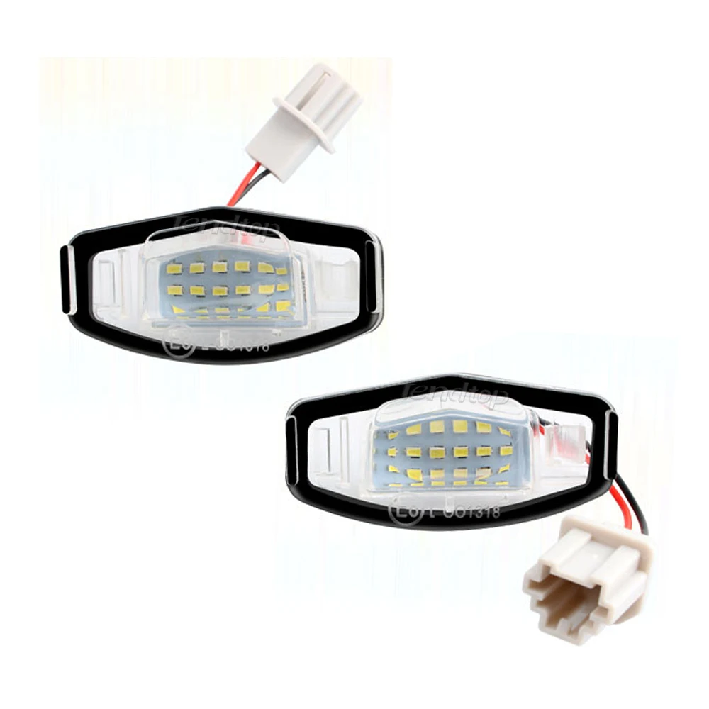 Led License Plate Light Rear Number Lamp For Honda Accord Odyssey Civic Sedan City Acura MDX TSX ILX RDX RL TL Canbus White