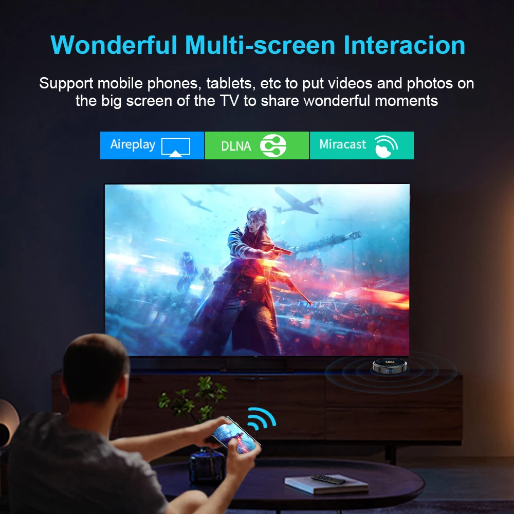 Set Top Box Android 12 Allwinner H618 Quad Core Cortex A53 Support HD 6K video Wifi 6 Voice Media Player TV Box HK1 RBOX-H8