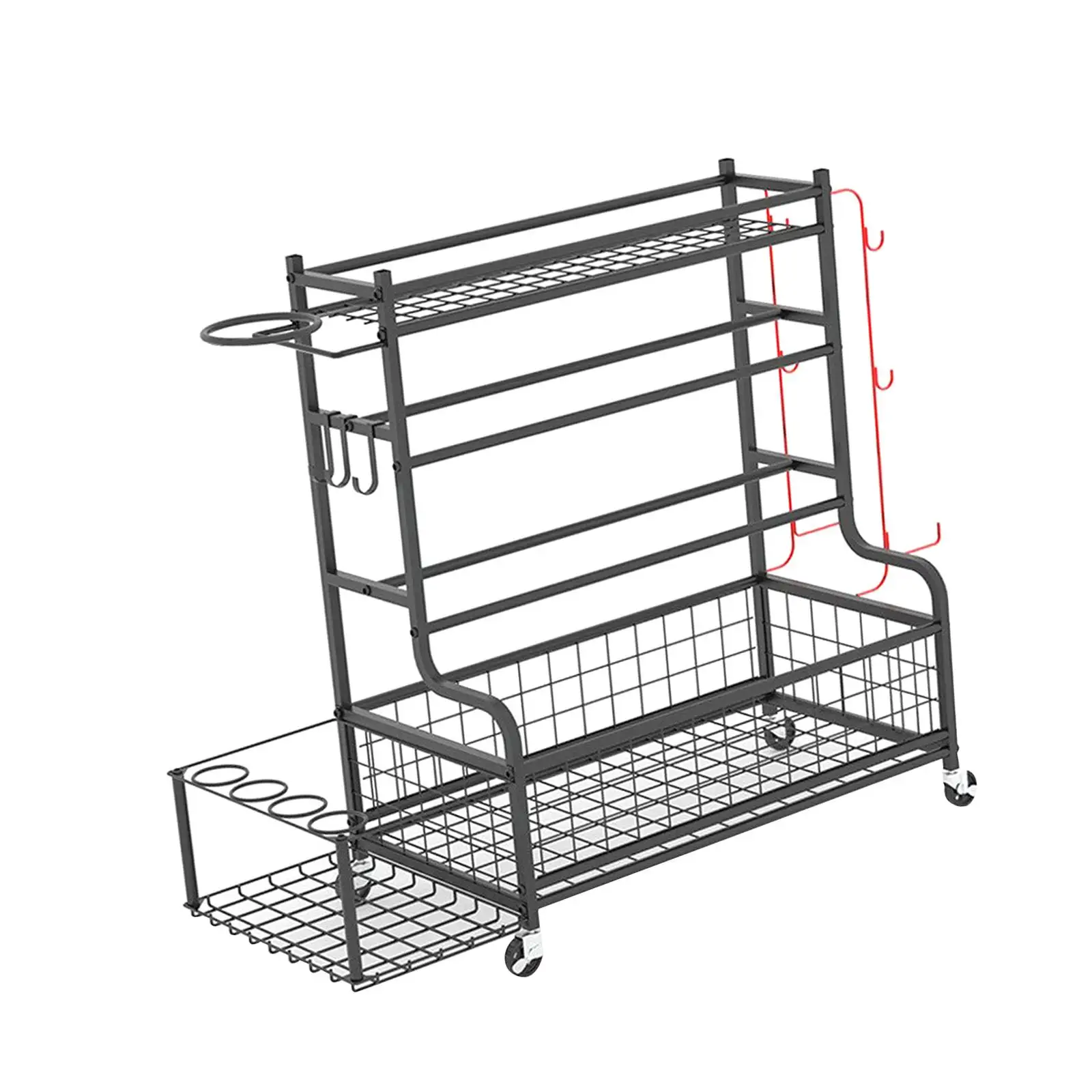 Gym Equipment Storage Rack Heavy Duty Storage Rack Weight Rack for Dumbbells Resistance Bands Yoga Mats Kettlebells Foam Roller