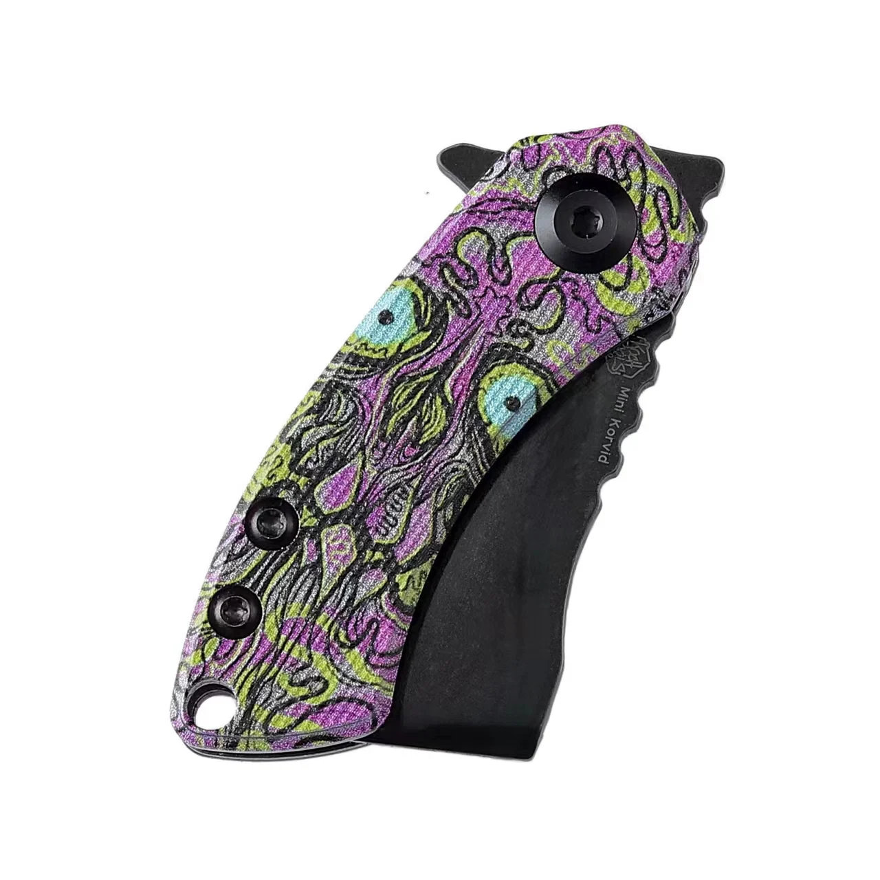 سكاكين الجيب Kansept T3030 1.45 بوصة شفرة كورفيد صغيرة 154 سم مع G10 مع أدوات كوخ مطبوعة مصممة سكاكين EDC للاستخدام اليومي