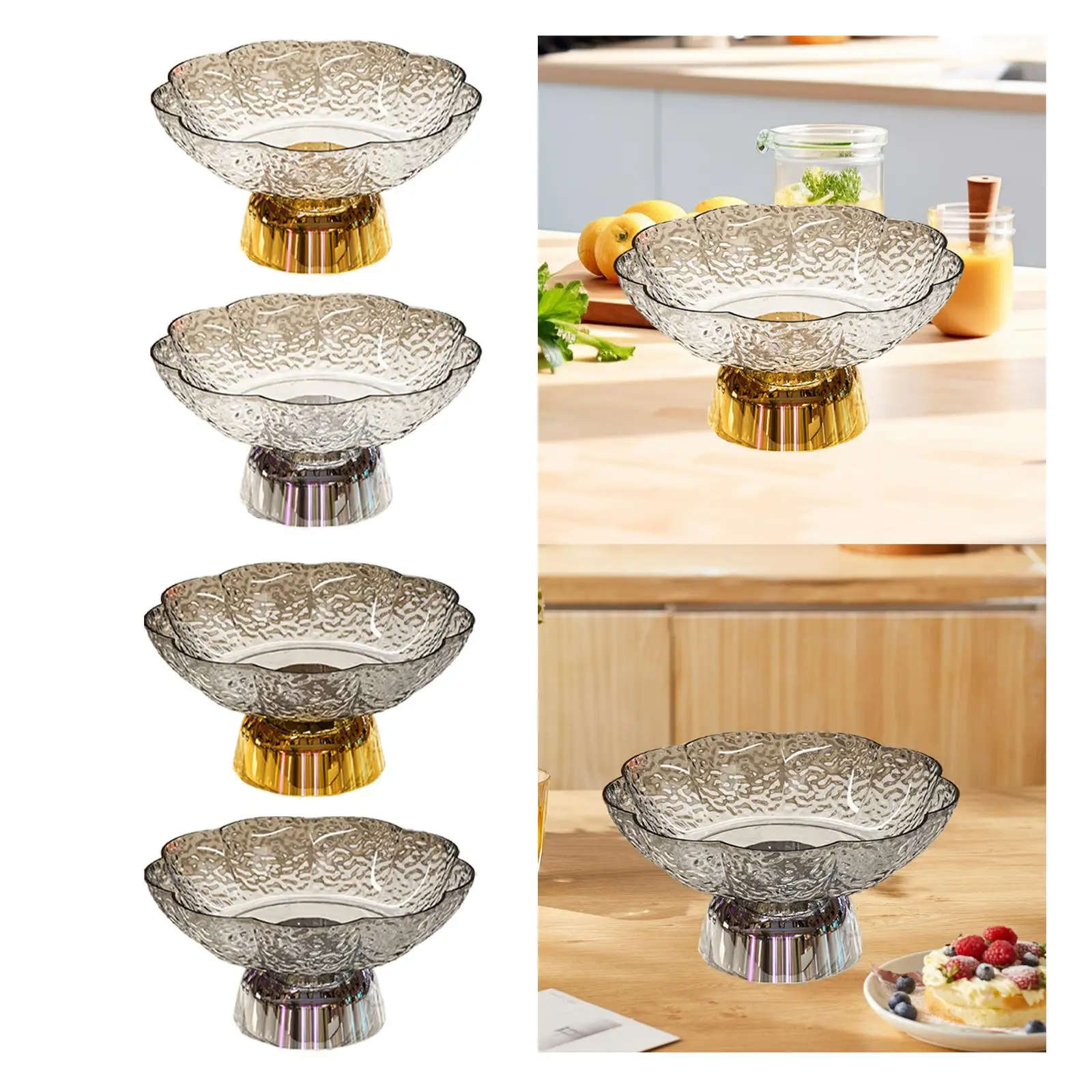 Cuenco de frutas con patas, cesta de frutas, cuenco para servir, mesa de comedor, soporte de frutas, decoración multiusos para el hogar, cuenco de Pedestal, pan y verduras
