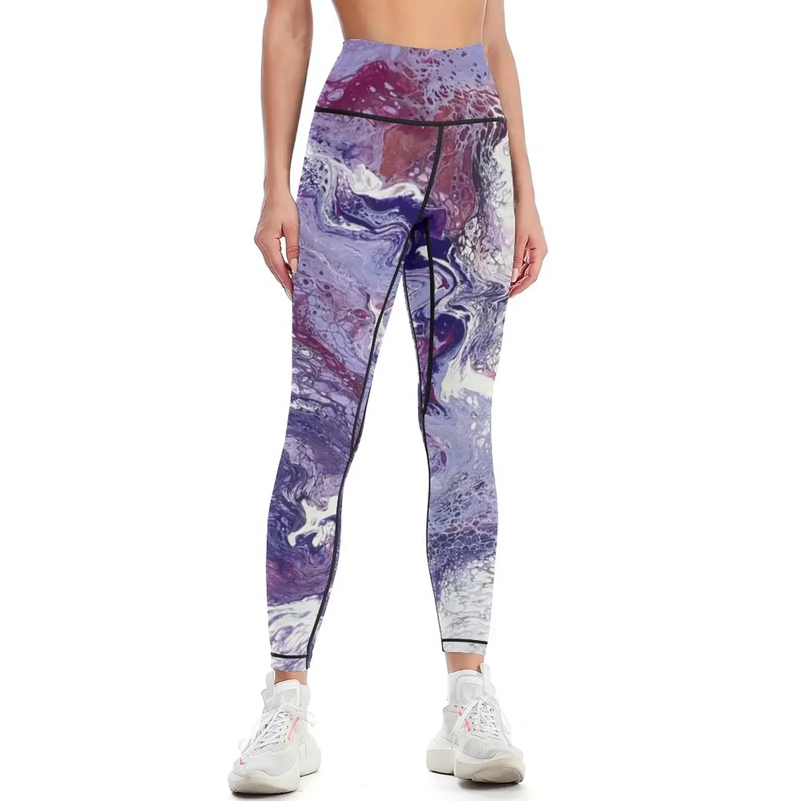 

Purple Pour Painting Leggings gym top legging push up for physical Sports female Womens Leggings