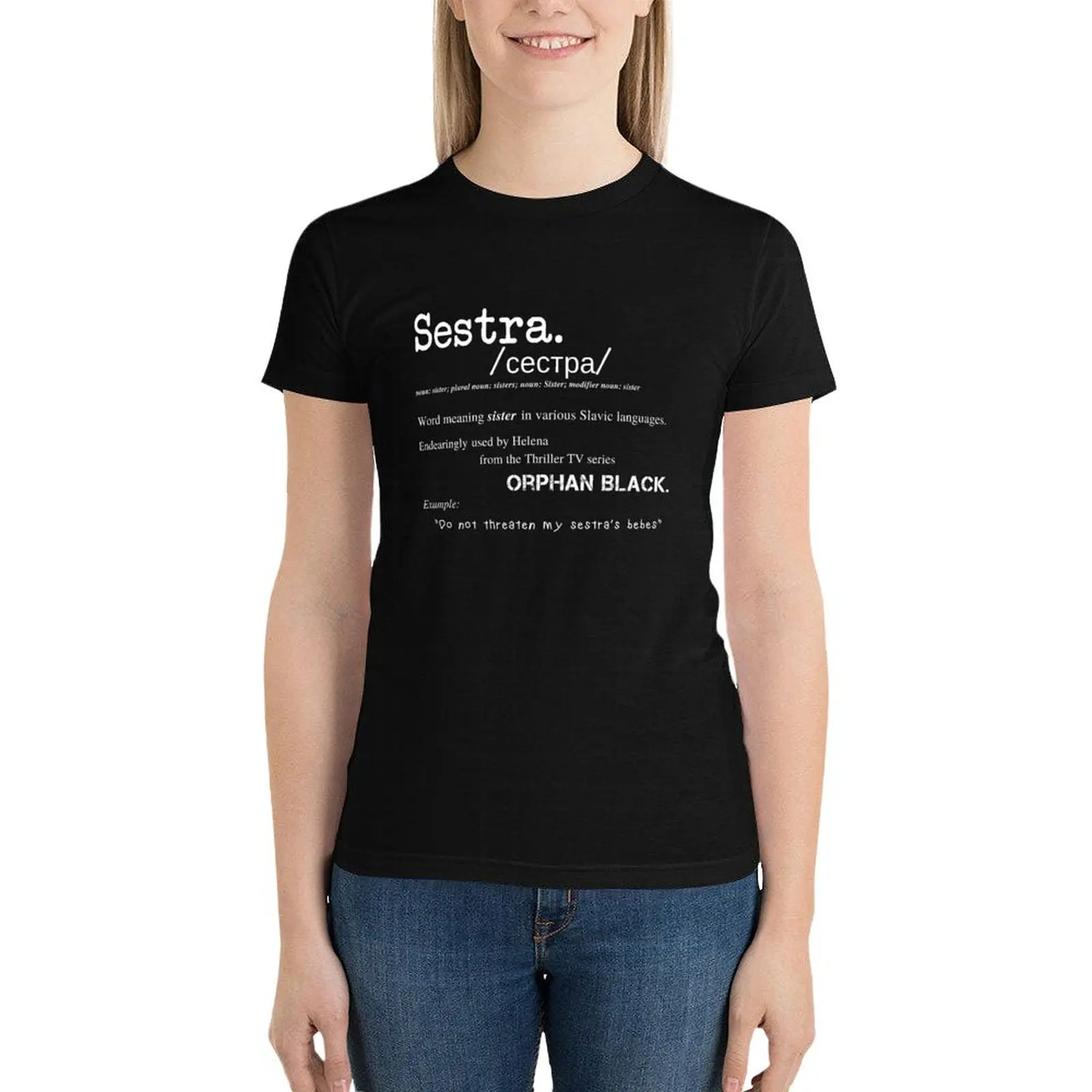 

Sestra Definition- Orphan Black T-Shirt Female clothing tees Aesthetic clothing t shirt dress Women