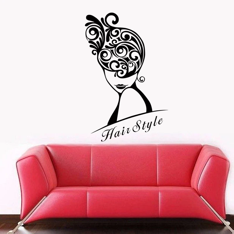 

Hair Salon Wall Decal Sticker Barber Shop Scissor Vinyl Window Decals Decor Mural Hairdresser Glass Beauty Salon Sticker