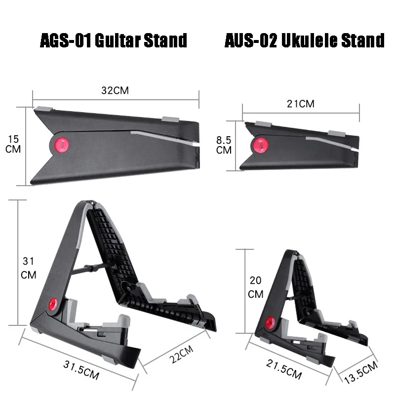 Folding Vertical Guitar Stand, Silicone Anti Slip, Movable Sliding Arm, Scalable Adjustment, Guitar Bracket, Ukulele