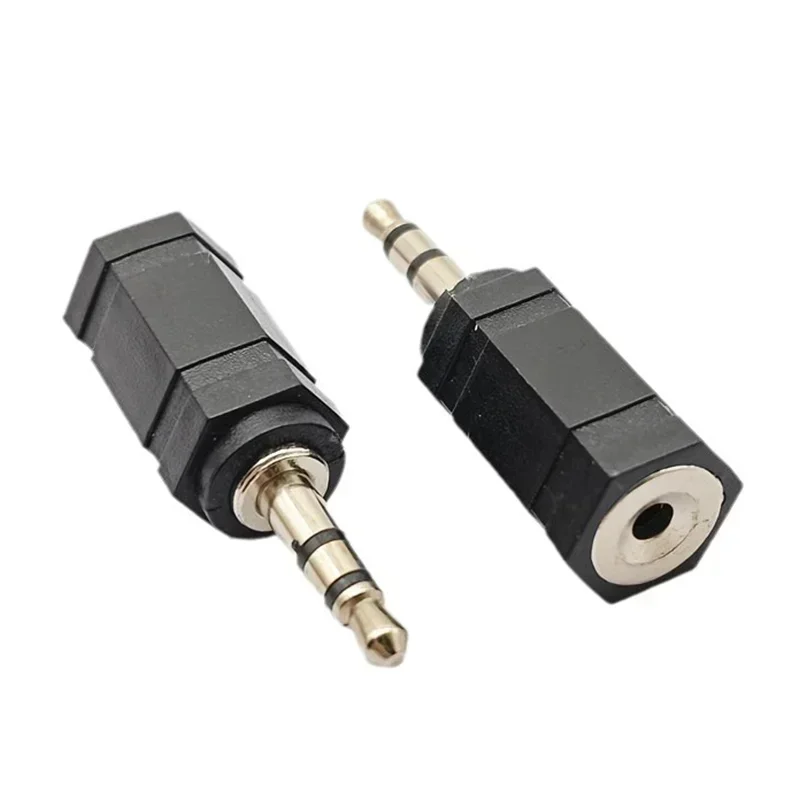

5/20/100Pcs 2.5mm 3.5mm Stereo Audio Connector Male Plug to Female Jack for Audio Speaker Converter Adapter Cable Connection