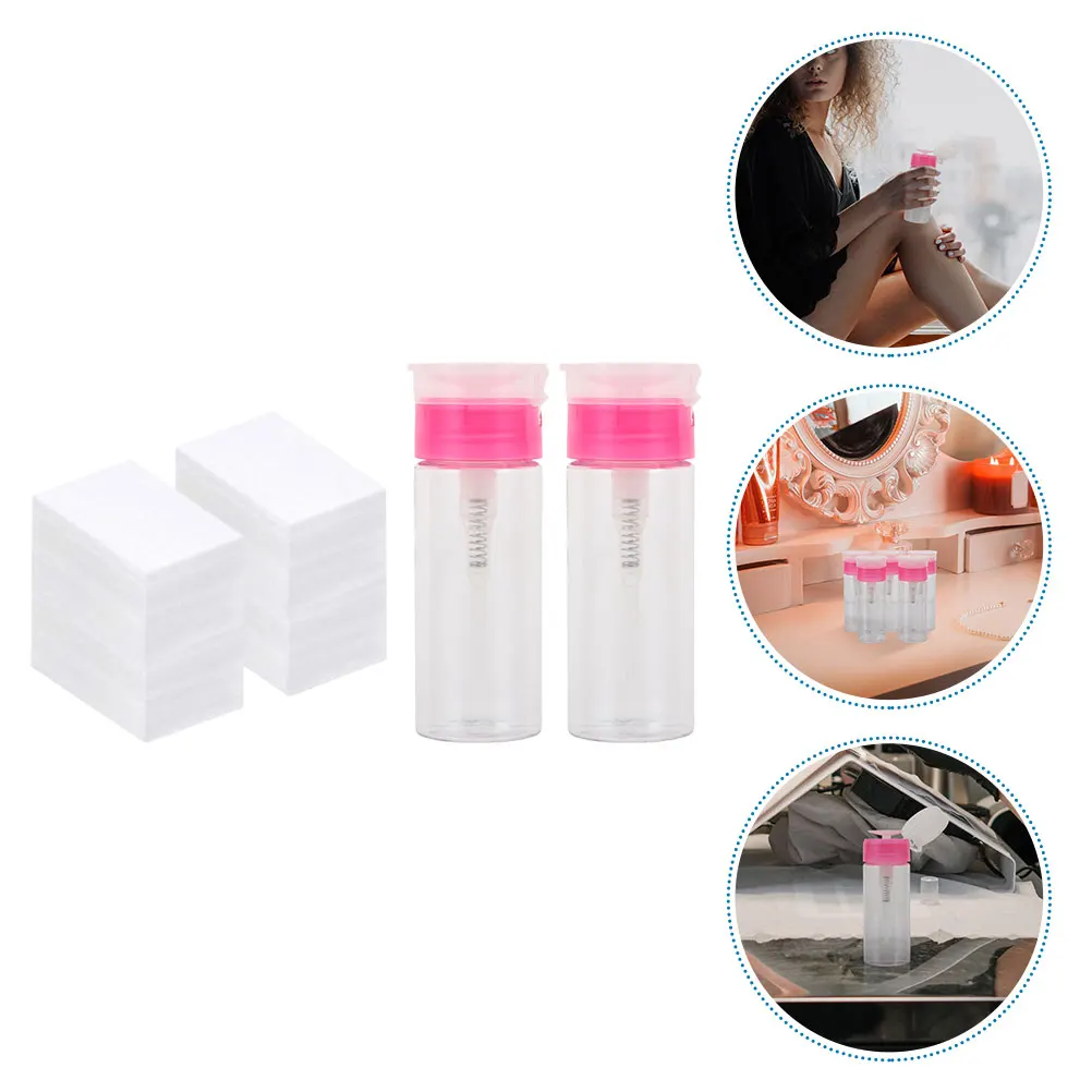 

1 set 1 Set Of Refillable Nail Polish Remover Portable Empty Pump Bottles Liquid Dispensers Wide Mouth Manicure Supplies Polish