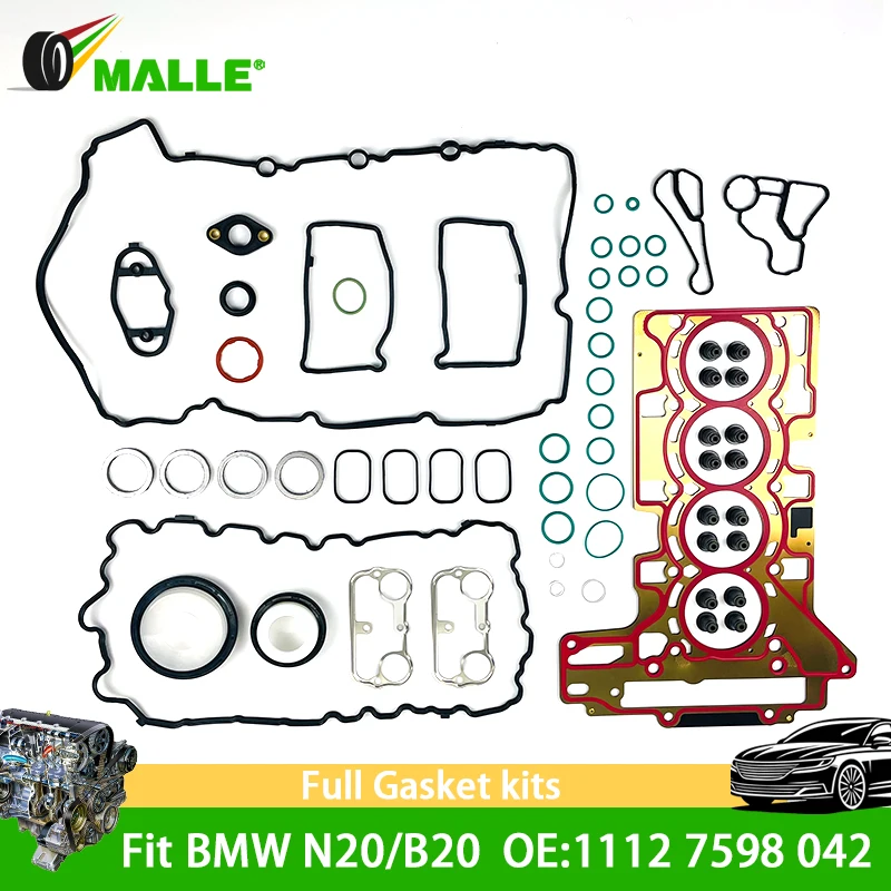 

Cylinder Head Gasket Oil Seal Set For BMW N20 N26 F10 F11 F26 F30 F32 N20 B20 Two Wheel Drive 2.0L Engine 11127598042