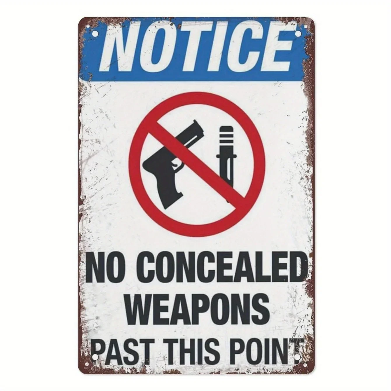 YangNa „No Concealed Weapons“-Schild – humorvolles Metallblechschild für Bar, Pub, Studentenwohnheim-Dekoration – 20,3 x 30,5 cm großes Gag-Geschenk für alle