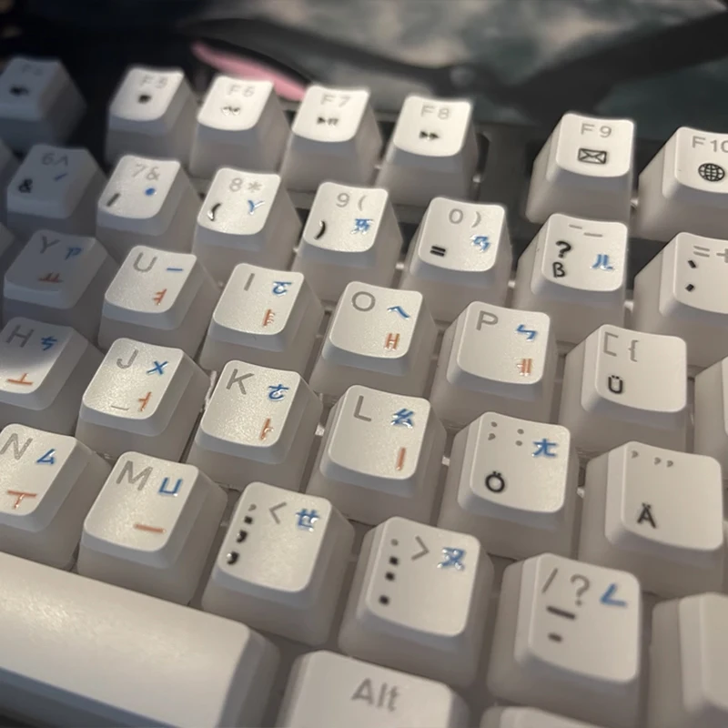 [Korean] Free Tweezers for Removing Film and Leaving Letters, Keyboard Stickers for Desktop and Laptop Computers, Single Sticker, Universal Type, Transparent Side-Engraved Sticker