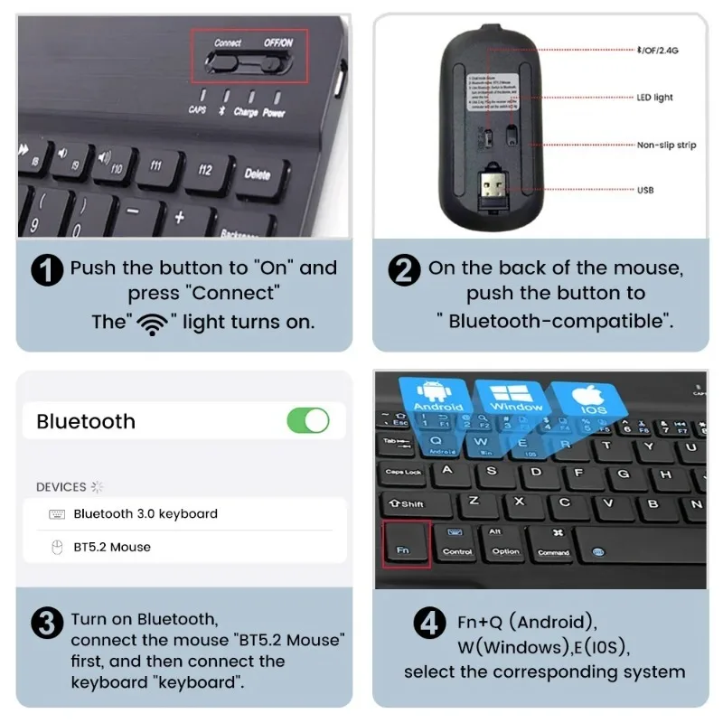 Keyboard Case For Lenovo Tab M9 2023 Release 9 inch Detachable Magnetically Keyboard For Lenovo Tab M9 TB-310FU TB-310XU Case view 3