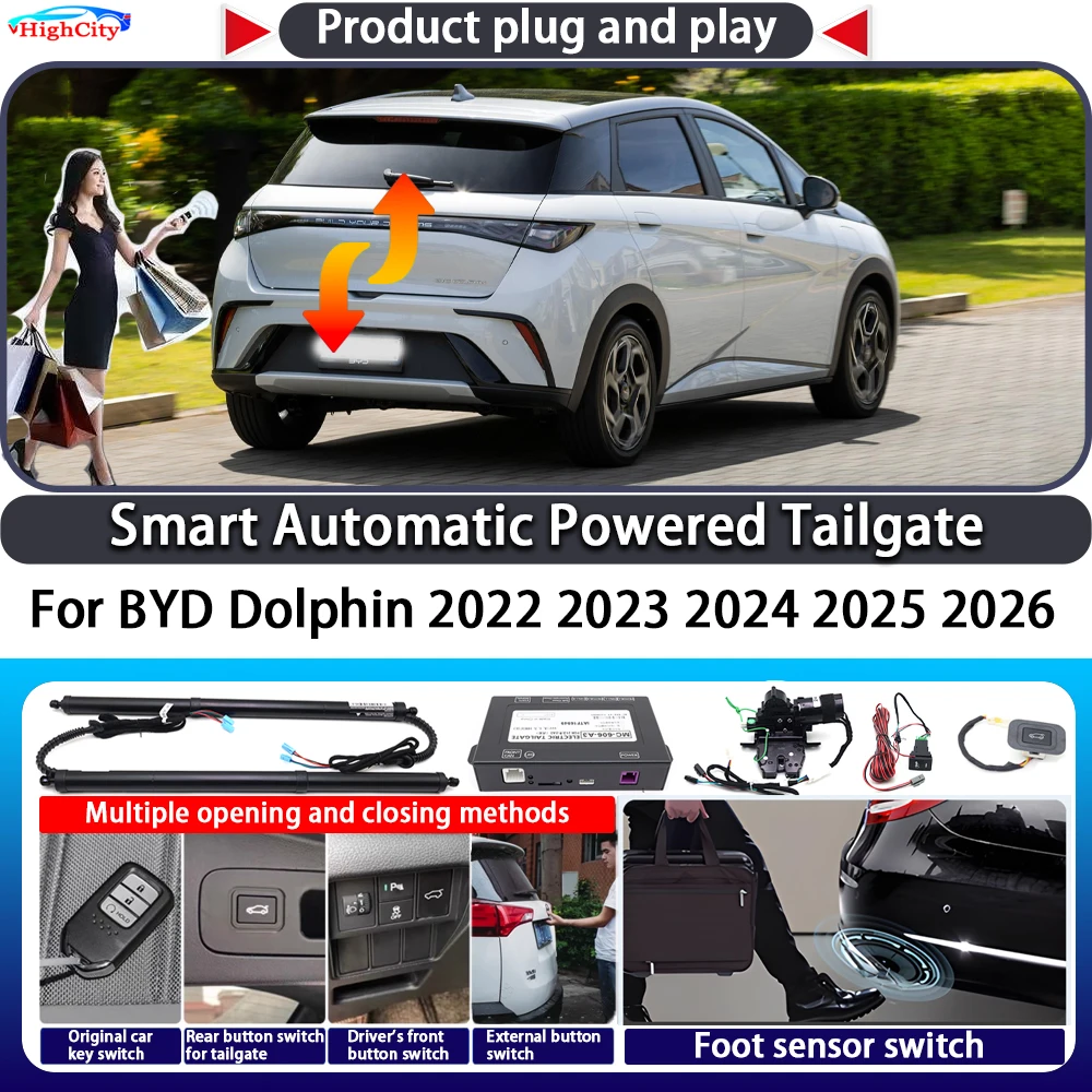 

For BYD Dolphin 2022 2023 2024 2025 2026 OEM Smart Automatic Powered Tailgate Key Control Trunk Lift Kit Electric Power Tailgate