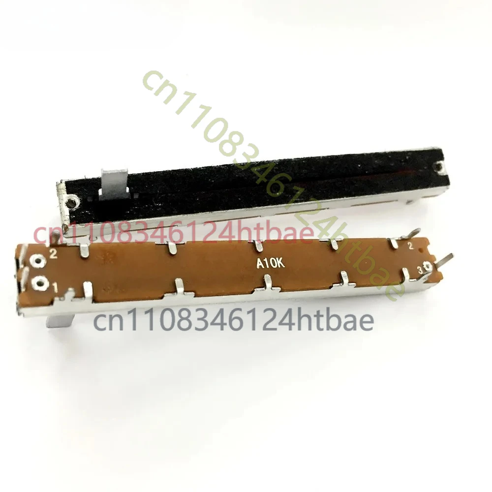 

For 75MM Straight Slide Single Potentiometer A10K 15MM Handle Mixer Volume Fader Electronic Replacement Parts 100PCS