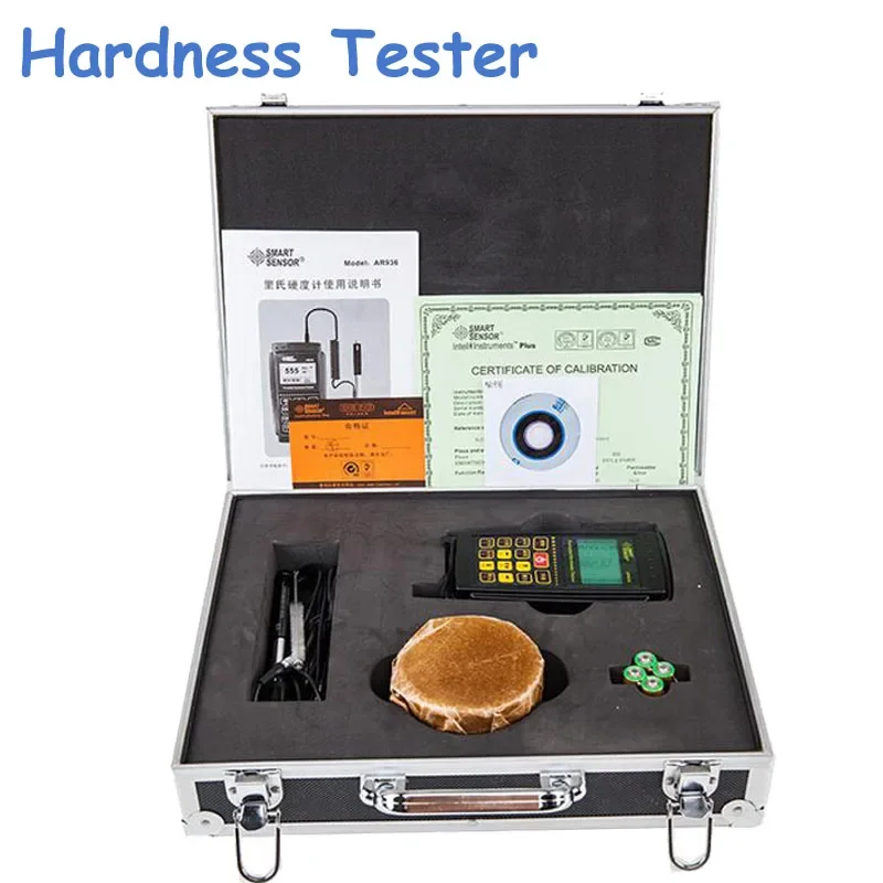 

Portable Leeb Hardness Tester(170~960)HLD,(17~68)HRC,(19~651)HB,(80~976)HV (30~100)HS,(59~85)HRA AR936