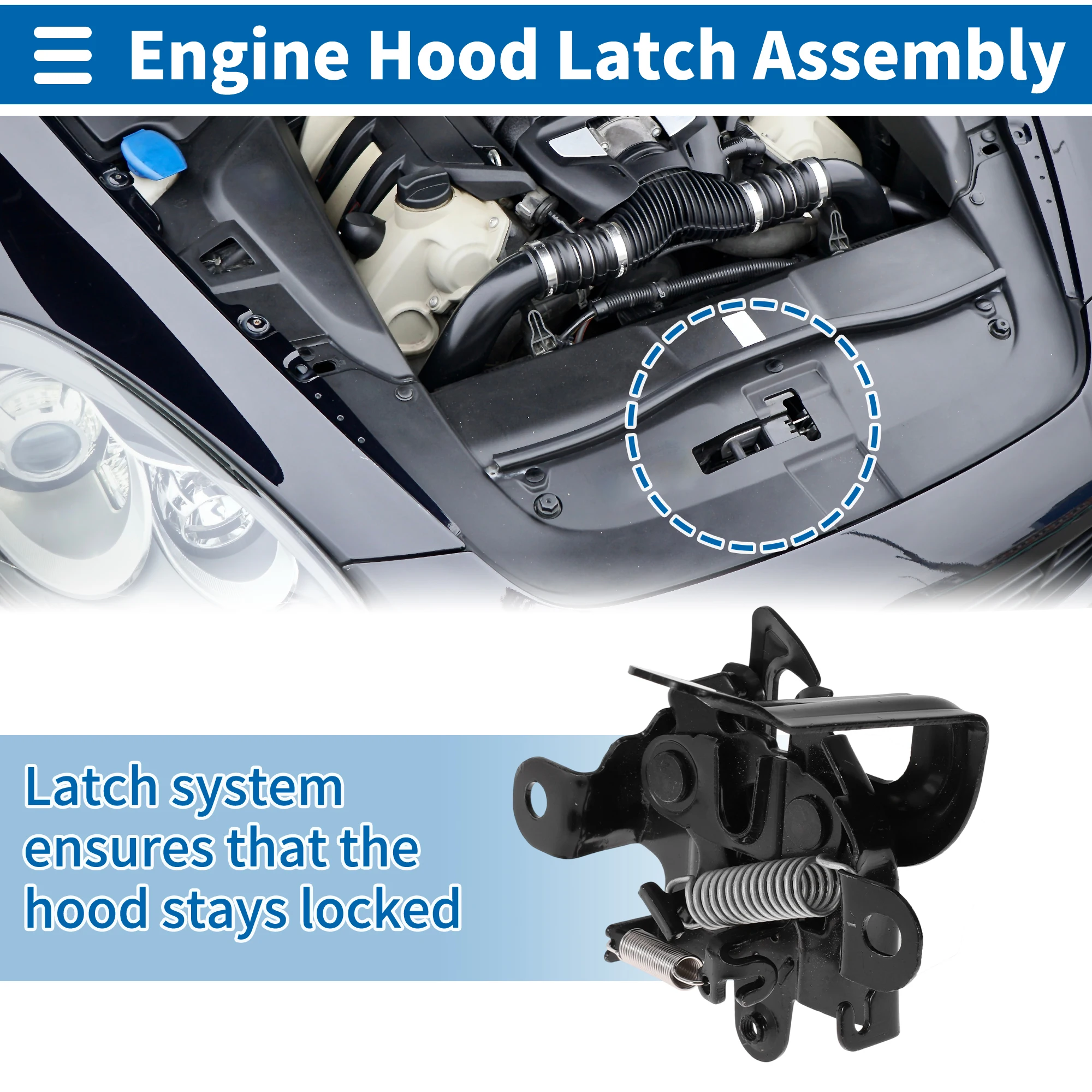 

UXCELL Hood Latch Assembly for Toyota Yaris Sedan 2007-2012 (Without Alarm System) Engine Hood Latch Lock Release No.5351052360