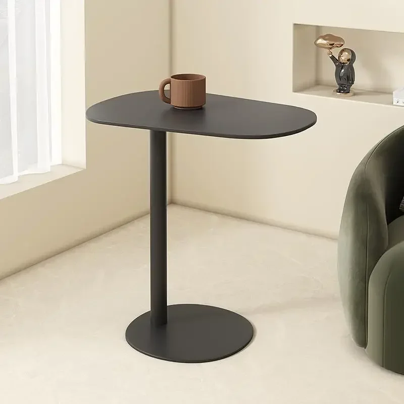 Mesa de centro, sofá de estilo silencioso, mesa auxiliar para apartamento pequeño, mesa de hierro Simple moderna móvil