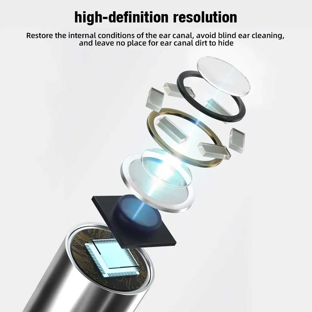 KERUI 3.9mm 귀 내시경 카메라 (6개 조명 포함) 4.3인치 화면 귀지 제거 도구 (어린이 및 성인용) P60