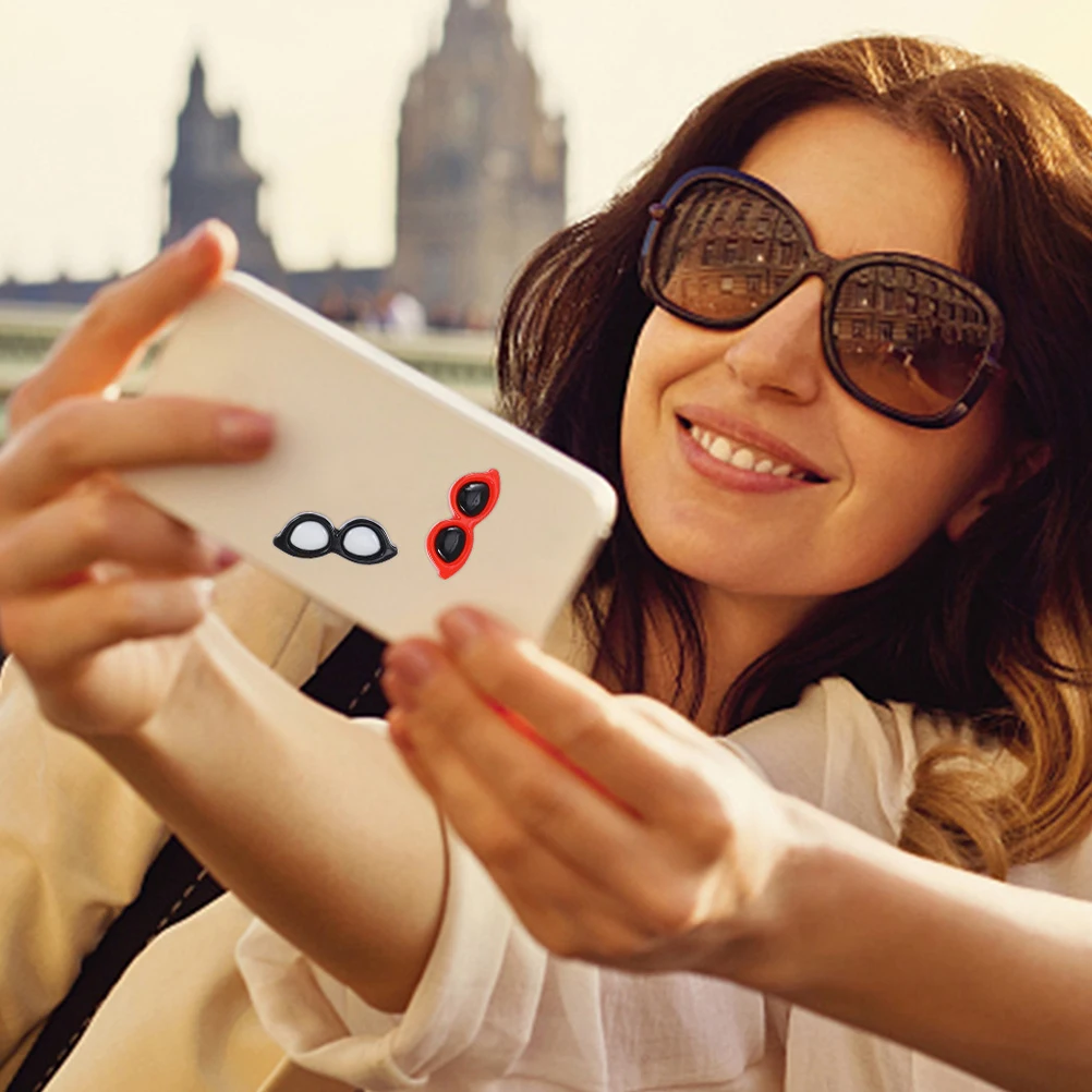 

20Pcs Half Round Glasses Accessories Miniature Resin Sunglasses Decor for DIY Hair Accessories Scrapbook Embellishments Fashion