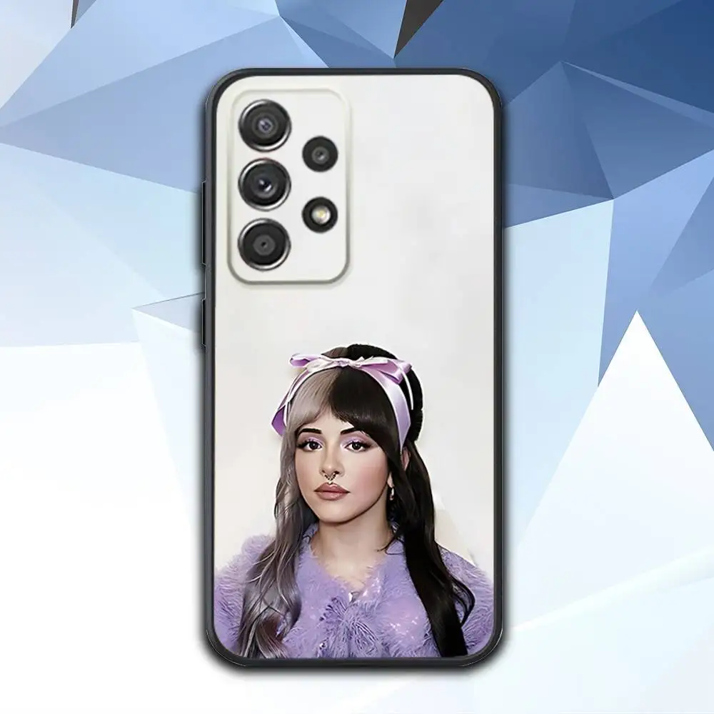 M-Melanie M-Martinez Capa de telefone para Samsung S 25,24,23,22,30,21,10,9,Ultra,Plus,Lite,FE,4,5 G Capa preta macia