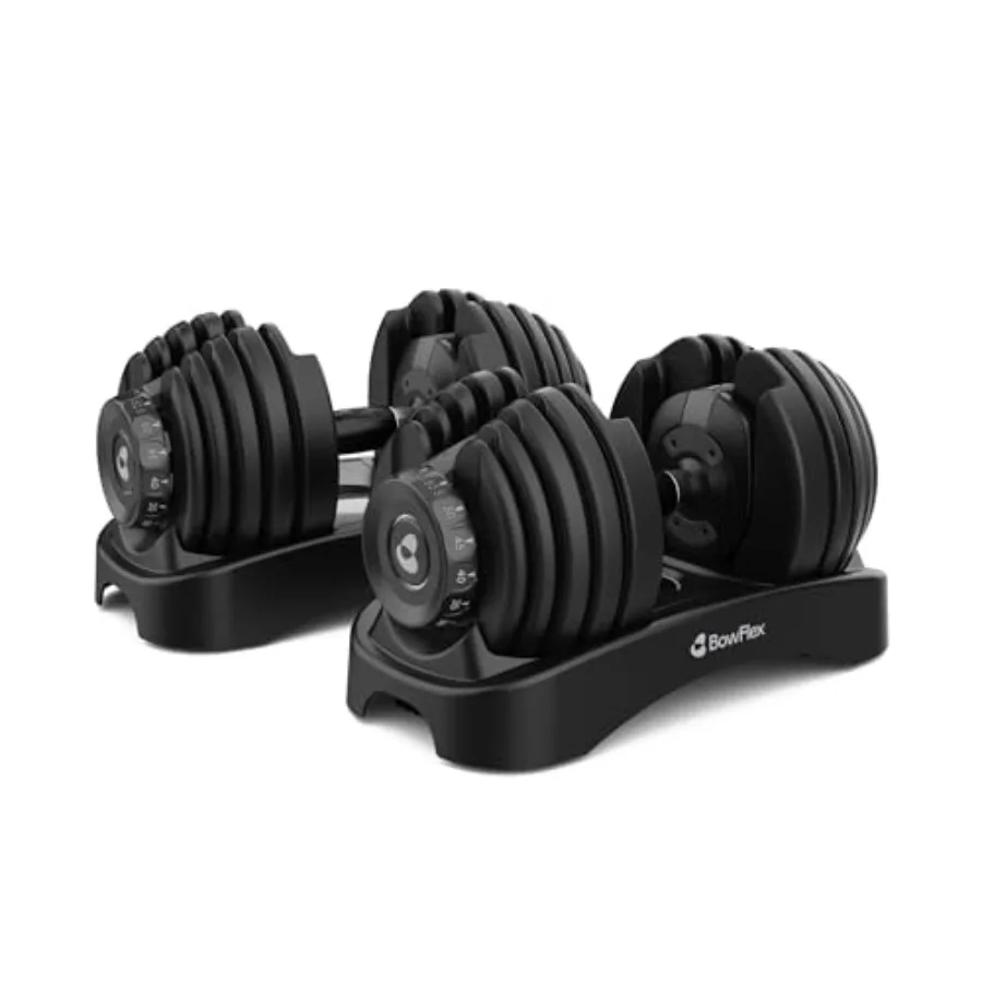 Mancuernas ajustables BowFlex Results Series SelectTech para gimnasio en casa con diseño compacto para entrenamiento de fuerza en color negro