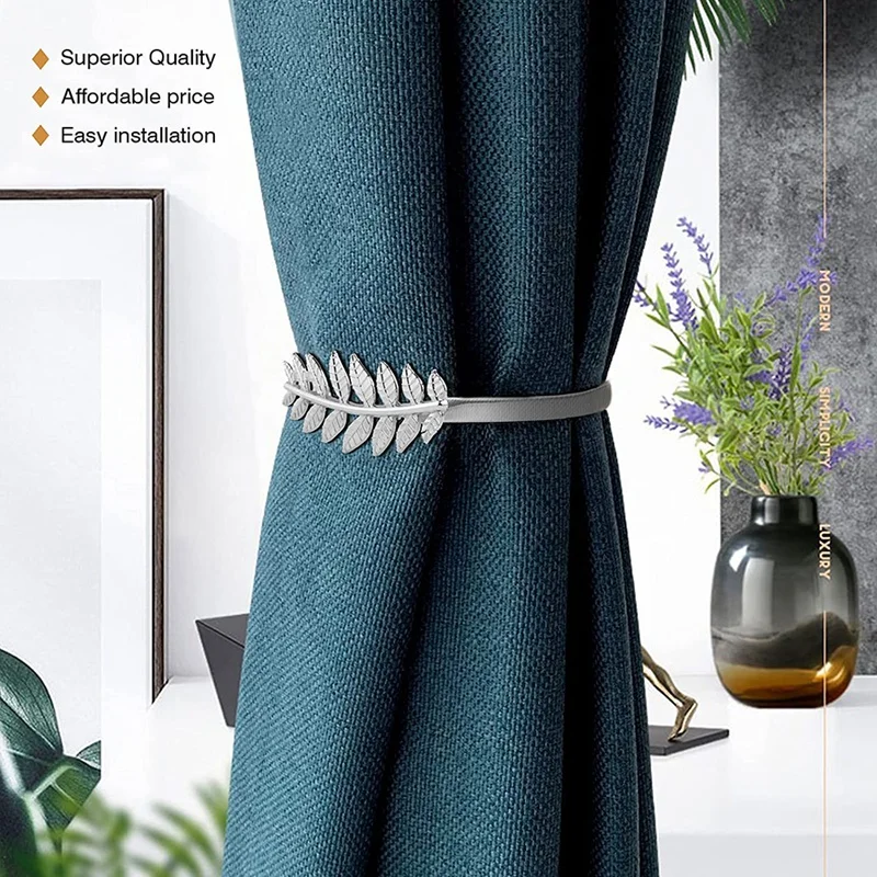 [2 Pieces Pack] The Metal Spring Design Of The Curtain Hanger Fits Most Curtains And Is Easy To Use