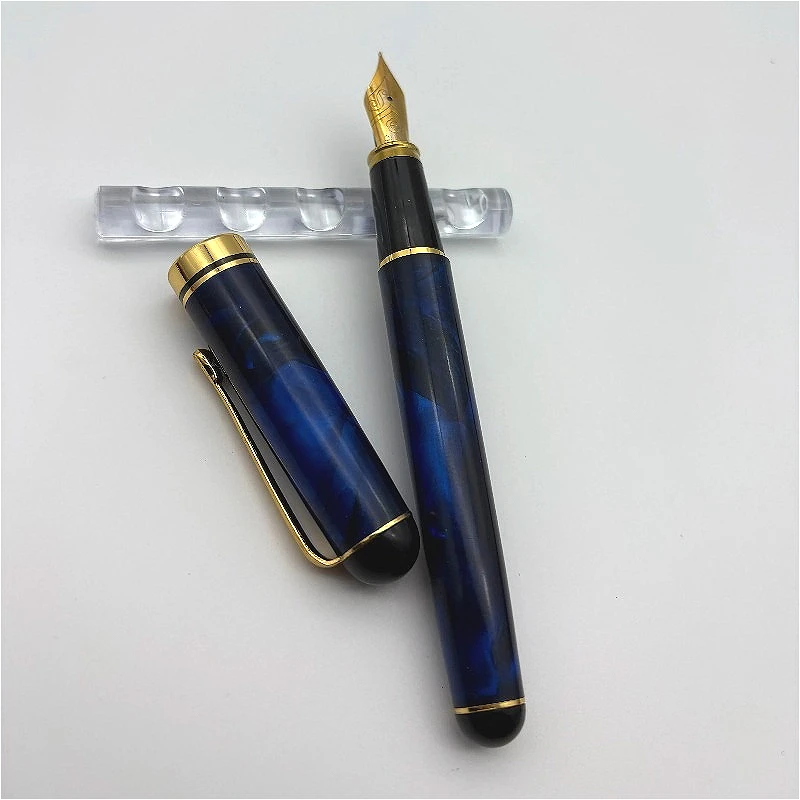

Торпедный импортный классический ретро-дизайн Hero 900, ручка из смолы темно-синего цвета с наконечником F 0,5 мм, структура студенческого учителя, чернильная ручка Gfit