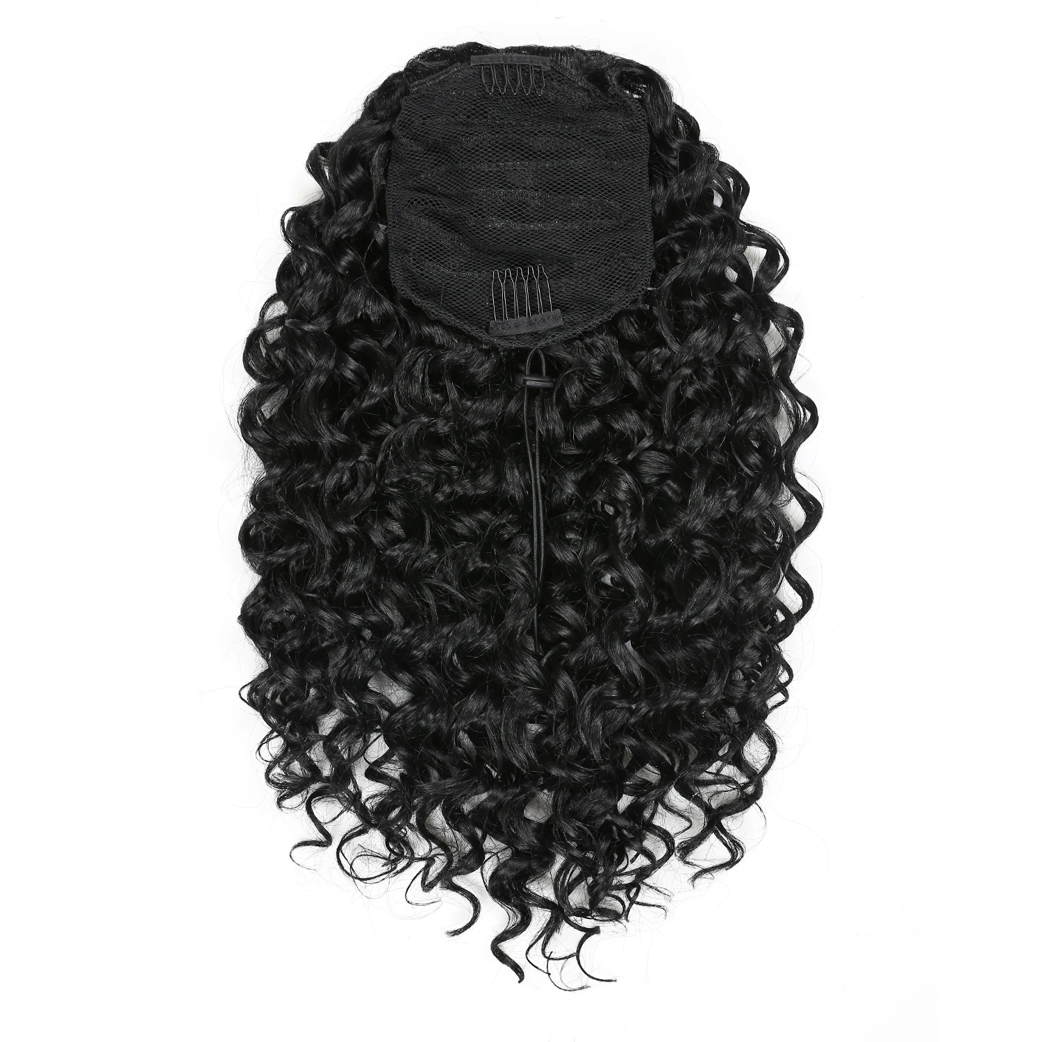 Ponytail Extension Drawstring Ponytail for Black Women 12/14/18/22 Inch Synthetic Long Afro Curly Fluffy Ponytail for Daily Use image 5