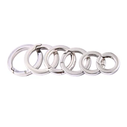 assorted sizes 18mm to 30 mm mirror polished stainless steel flat square circle snap spring carabiner hook  clasp jewelry DIY