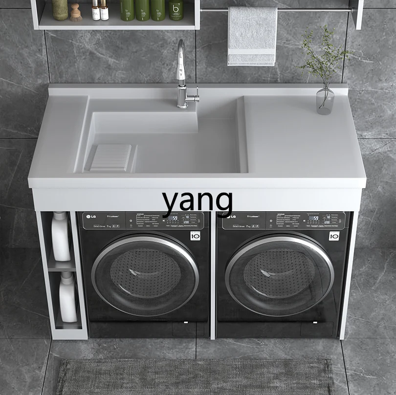 CCL integrated cabinet custom laundry pool basin with rubbing board wash basin combination cabinet