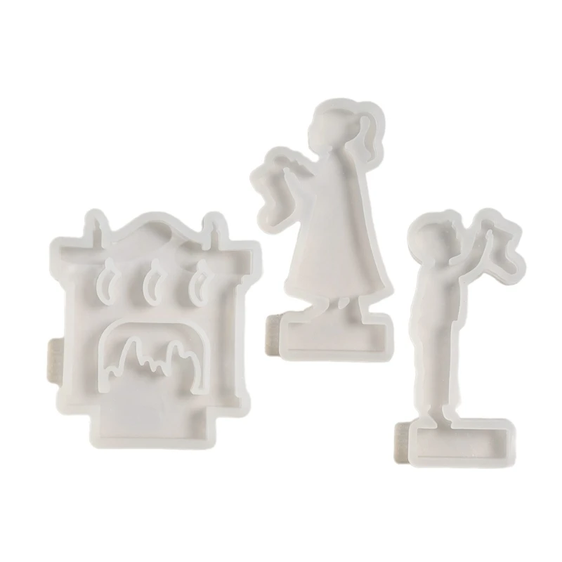 

Candlestick Mould Insert Ornament Molds Christmas Holder Silicone Molds Plaster Molds for Table Decorations