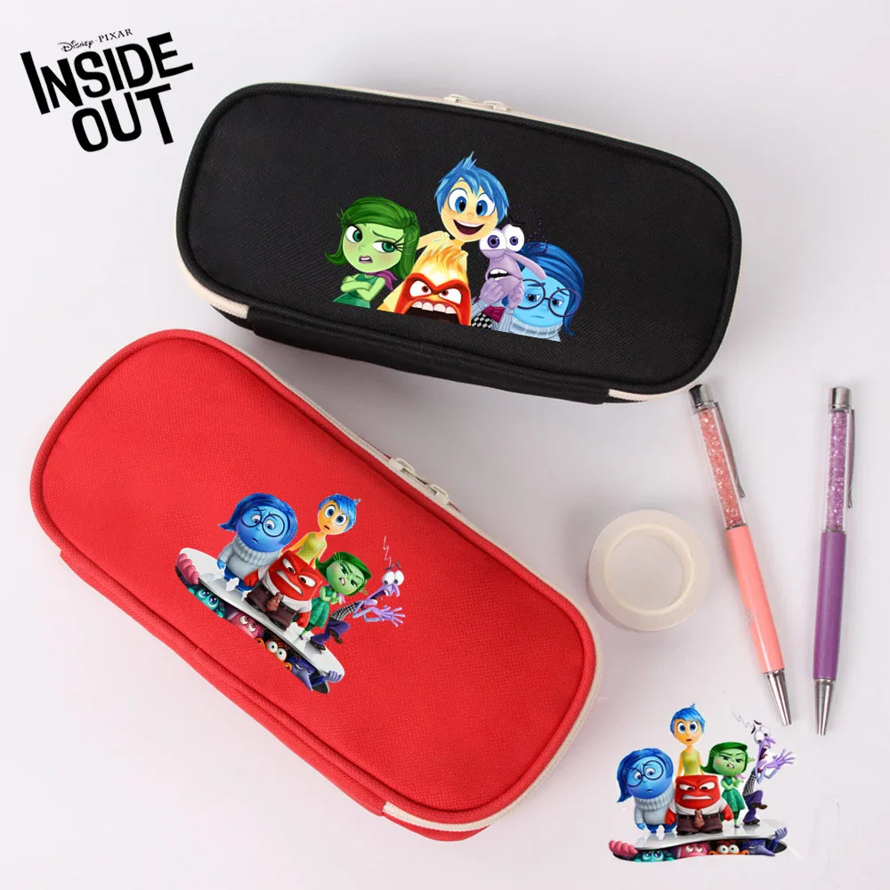 

Inside Out Disney Colorful Pencil Bag Large Capacity Cartoon Canvas Stationery Bag Pencil Case Students Stationery Supplies