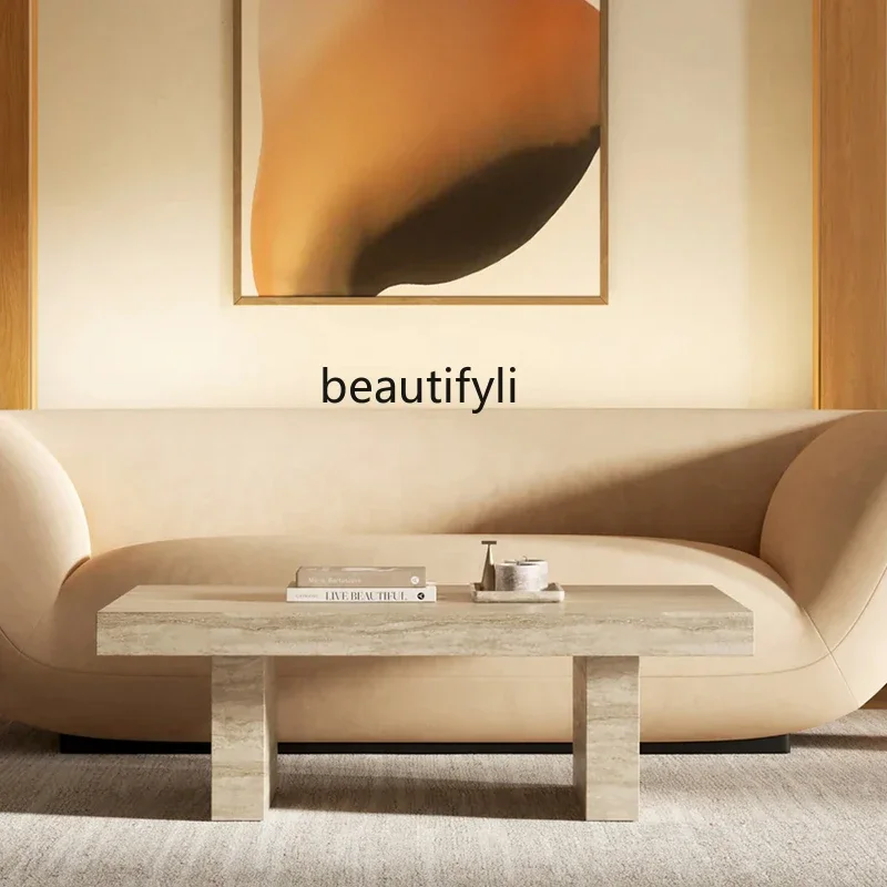 

ss K178 Marble coffee table, travertine living room