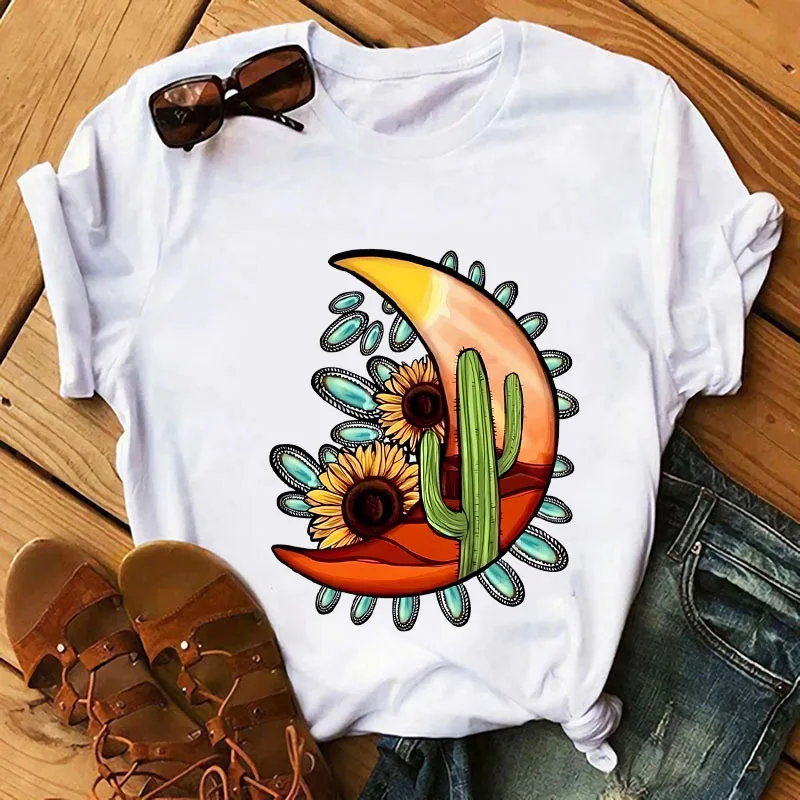 5 Styles Retro Cacti Sunflower DTF Heat Transfer Sticker Clothes application Iron-on Vinyl Patches DIY Clothing T-Shirt Jacke