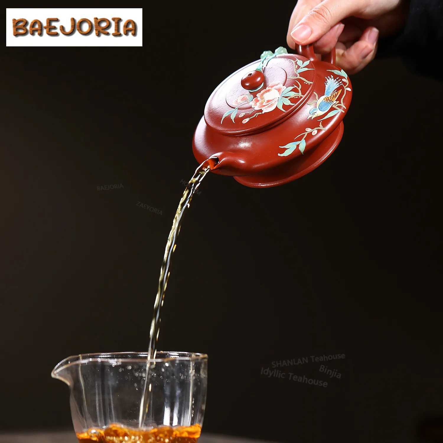 250ml Vintage Yixing Purple Clay Teapots Handmade Flat Pot Raw Ore Dahongpao Mud Tea Maker Kettle Zisha Tea Set Ornaments Craft