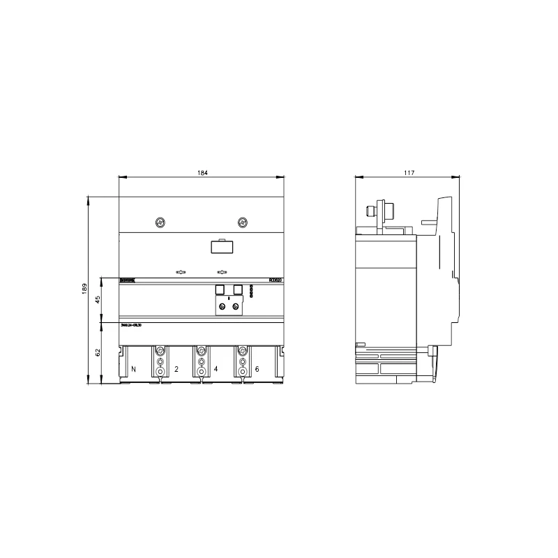 3VA9324-0RL30  Differential Current protection Device RCD820 Advanced RCD Type a Installed Below