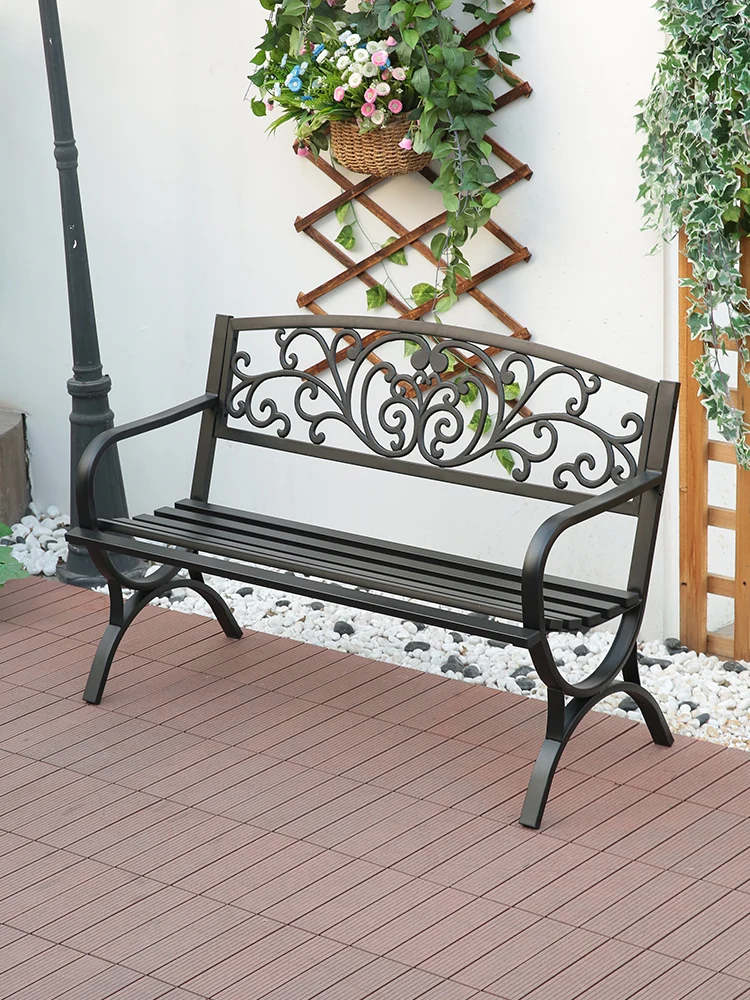 Park Chairs, Outdoor Benches, Courtyards, Modern Double Stools, Wrought Iron Balcony, Leisure Benches, Home Economy, Garden