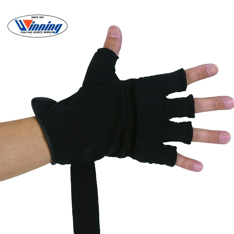Original Winning KVL-R Easy Quick Hand Wrap Half Finger Inner Gloves Elastic Boxing Hand Wraps for Muay Thai MMA Kickboxing