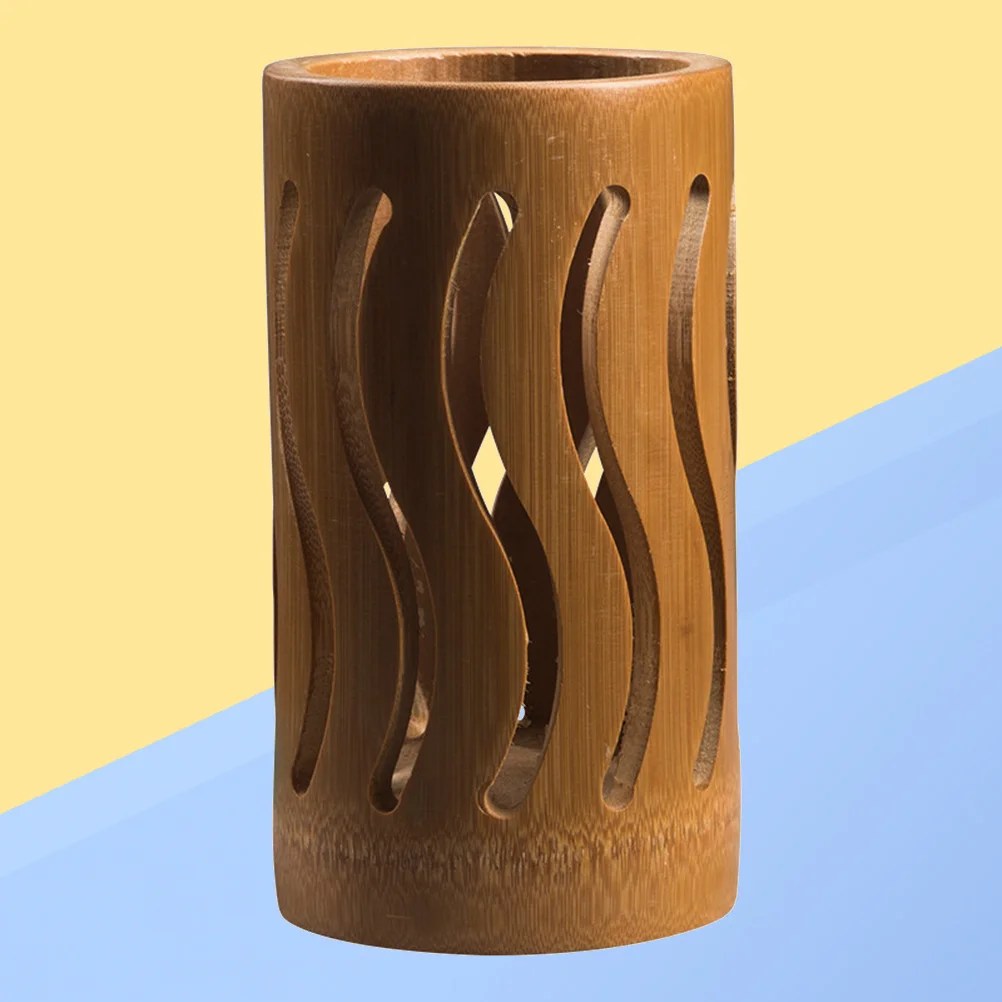 

Premium Bamboo Pen Container Wear Resistant Multiple-Use Desk Organizer for Clean Tidy Table Perfect Gift Item