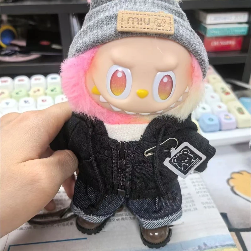 라부부 옷: 지퍼 재킷 - 17cm 인형을 위한 트렌디하고 실용적인 외투, 놀이에 완벽