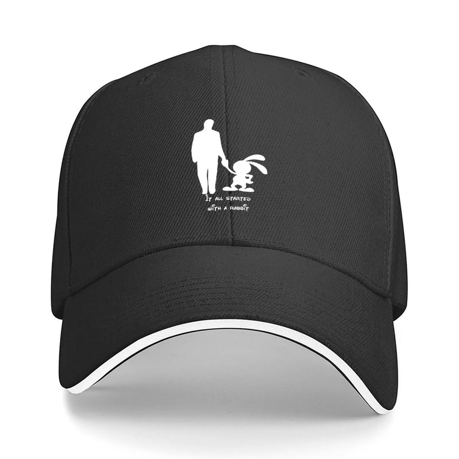 

It All Started With A Rabbit black Baseball Cap Luxury Cap Hat Man Luxury New In The Hat party Hat For Man Women's
