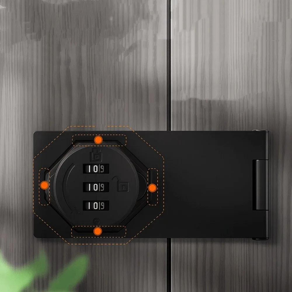 

3 Digit Cabinet Door Combination Lock Keyless Double-Opening Security Lock High Security Easy Installation Anti-Theft Lock