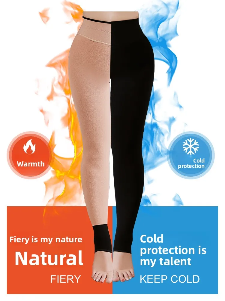 Thiened Fce 여성 요가 팬츠 원피스 베이스 레이어 팬츠 겨울용 플러스 사이즈 코튼 바지 대형 사이즈용