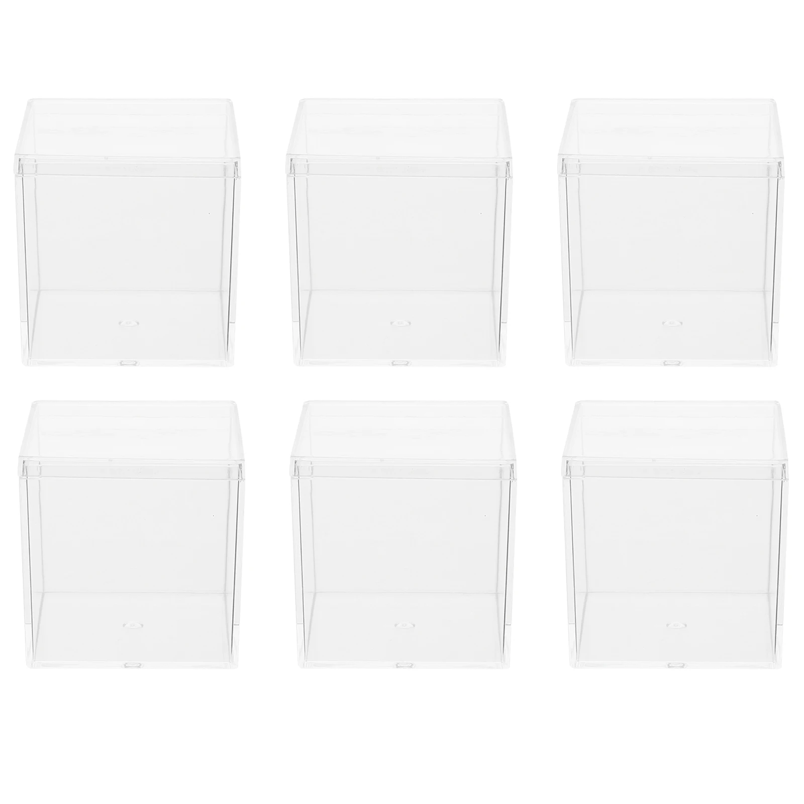 

6pcs Transparent Boxes y Boxes 6.5CM Clear Plastic C y Storage Containers for Party Wedding Birthday